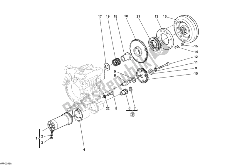Todas las partes para Motor De Arranque de Ducati Monster 695 USA 2008